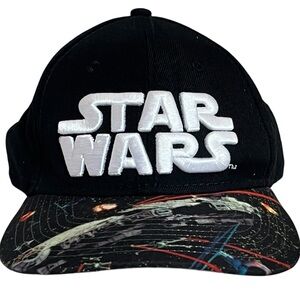 Lucasfilm's "Star Wars" Adjustable Black Cap with Star Graphics on Brim